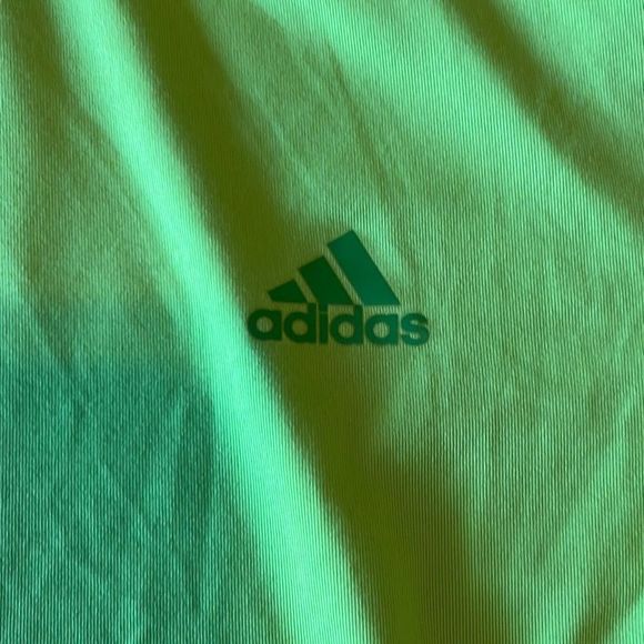 Adidas Women's Climalite Marathon 10 Neon Green Hooded Sweatshirt Size L - Picture 4 of 9